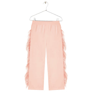 Embellished Straight Leg Track Pants / Peach