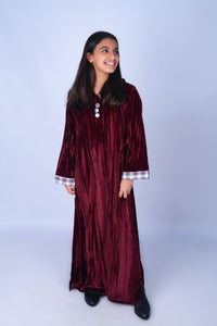 Velvet Kaftan  Maroon