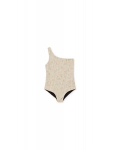 TATTOO ASYMETRIC BATHING SUIT / CREAM