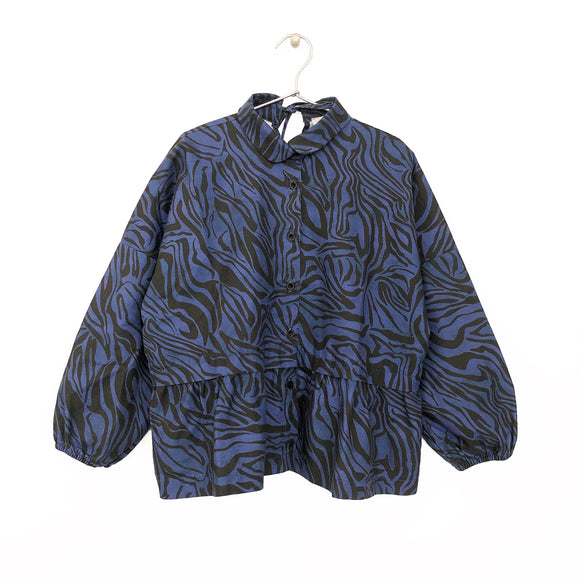 ANIMAL PRINT SHIRT- blue