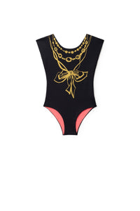 Arty Bow Bathing Suit / Black