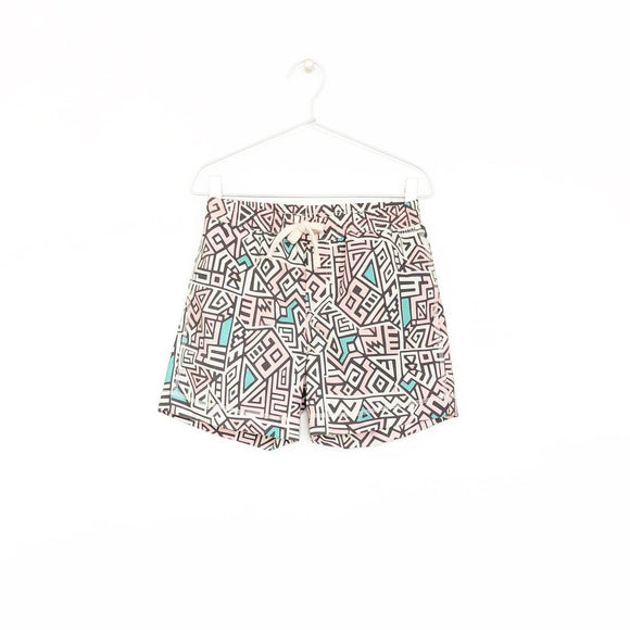 GEOMETRIC PRINT SWIM SHORTS / MIXED