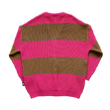 BIG STRIPE Long Knit Cardigan  Mixed