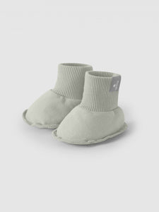 Booties in Carded Plush / Mint blu