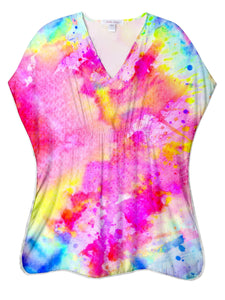 Celebrate Pink Tie Dye Cover-up