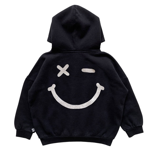 COOL PEOPLE SMILE Hoodie  Black