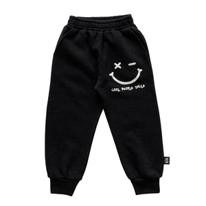 COOL PEOPLE SMILE Sweatpants   Black