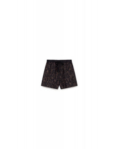 TATTOO BAGGY BATHING SHORTS / BLACK