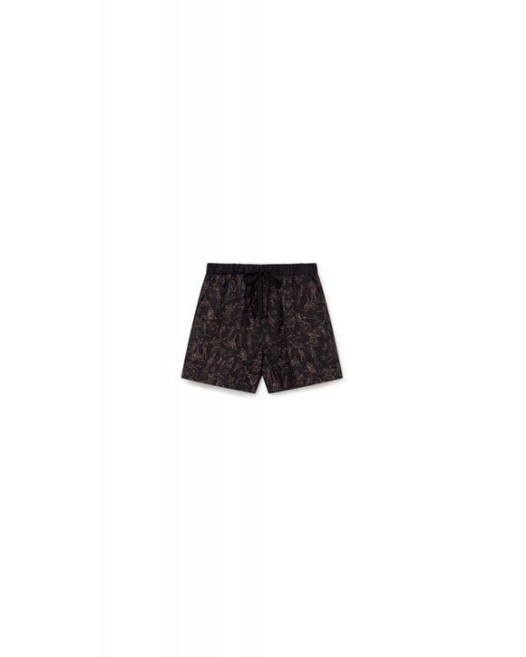 TATTOO BAGGY BATHING SHORTS / BLACK