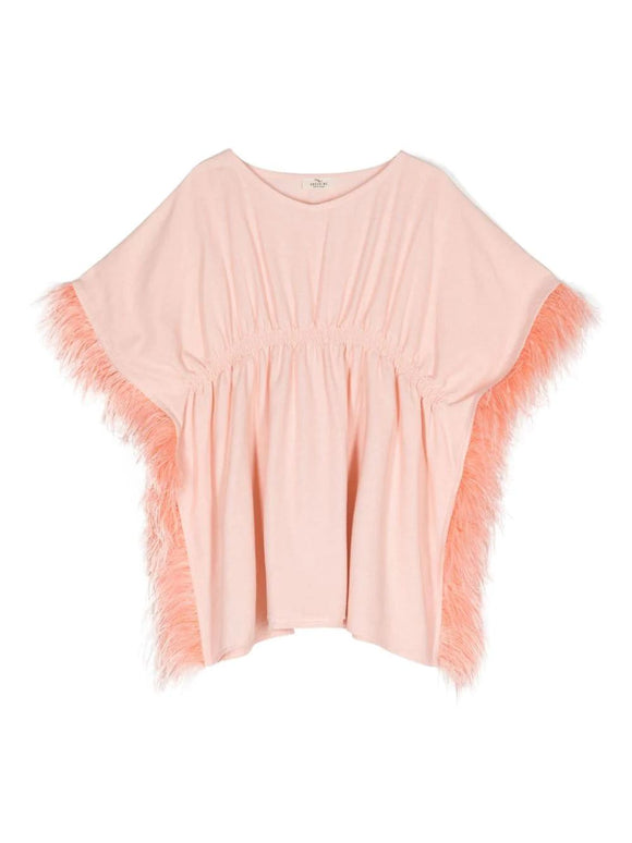 Embellished Kaftan Dress Peach