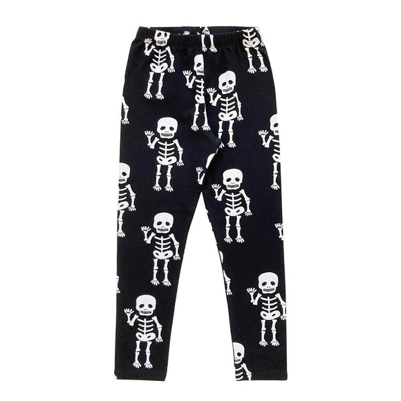 FRIENDLY SKELETON Leggings Black