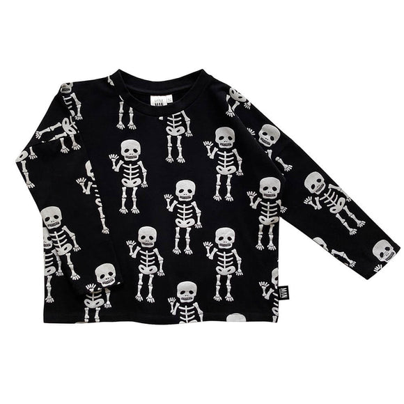 FRIENDLY SKELETON Longsleeve  Black