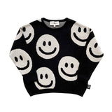 HAPPY Knit Sweater  Black