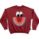 HAPPY RAINBOW Sweatshirt / Rio Red