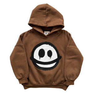 HAPPY SAD Hoodie  Brown