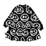 HAPPY SAD Sweater Dress  Black