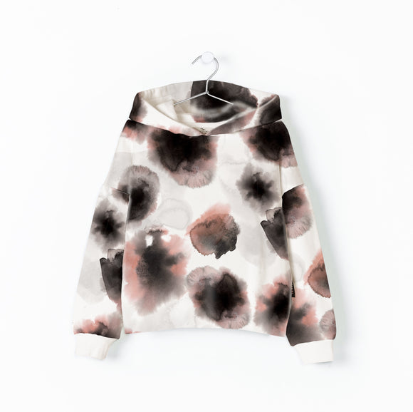 Abstract Print Hoodie / Off-white