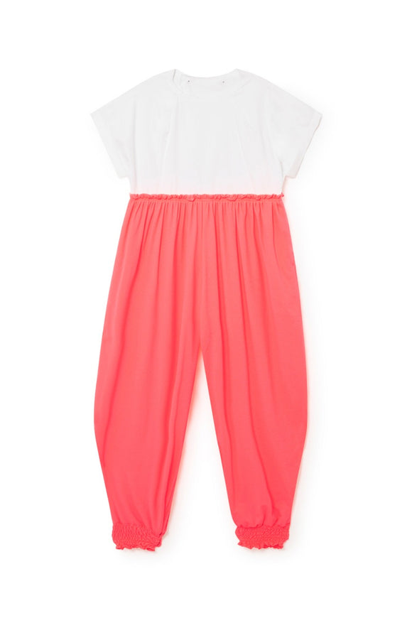 Kawaii Jumpsuit / white & pink