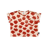 KISSES Cropped T-shirt / Sandshell