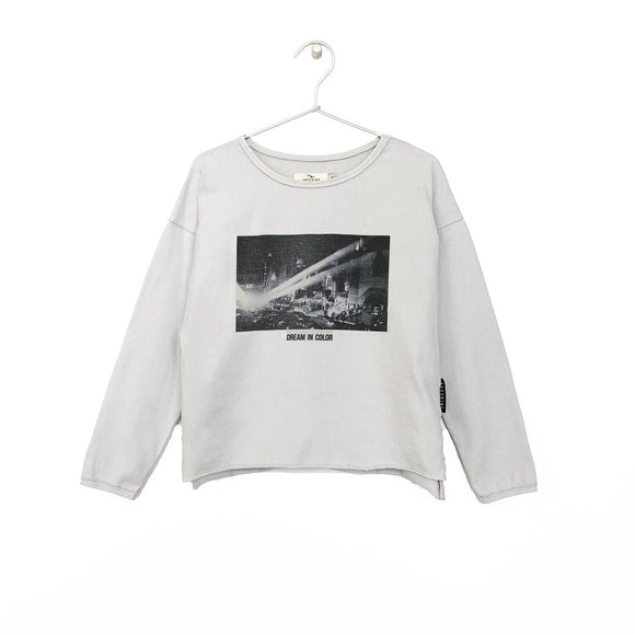 LONG SLEEVED PRINTED T-SHIRT-stone