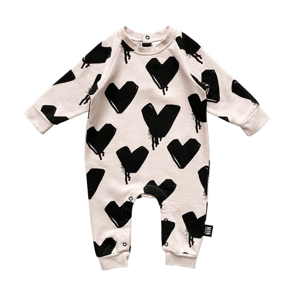 MELTING HEART Baby Jumpsuit  Fog