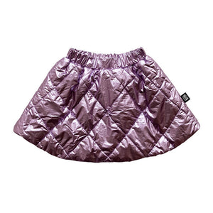 METALLIC Quilted Skirt  Lavander