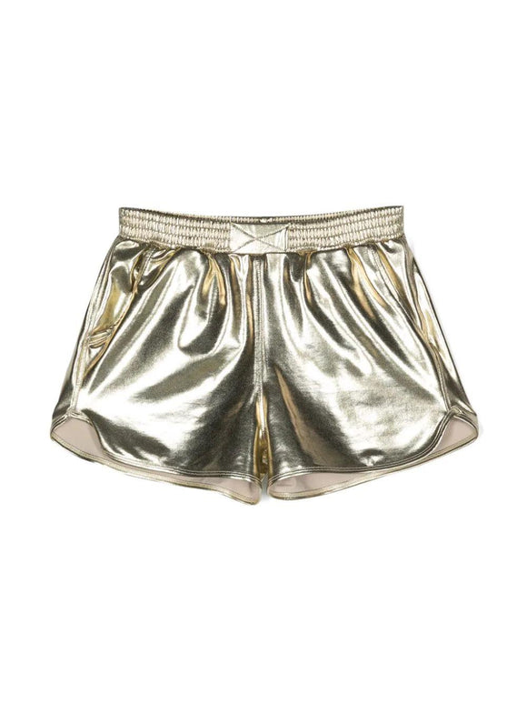 Metallic Running Shorts Gold