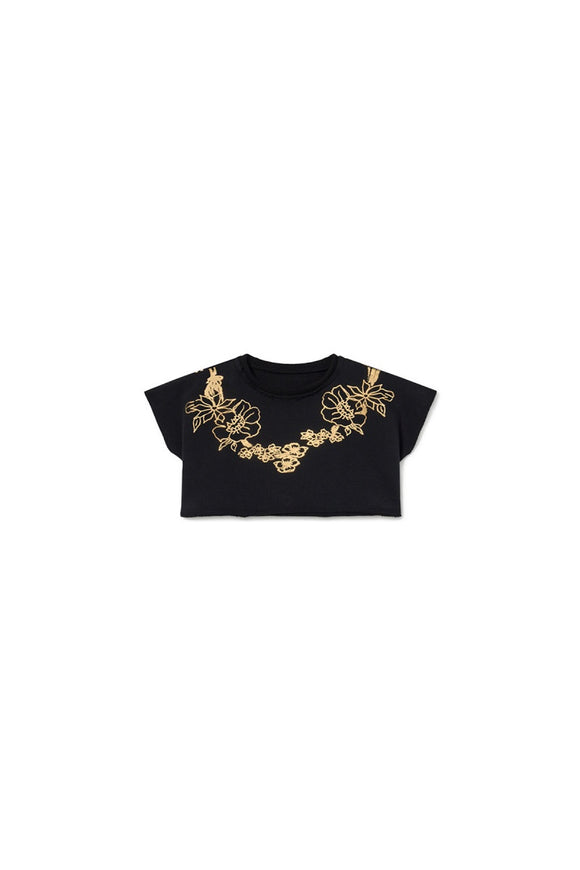 Ohana Crop Top  Black