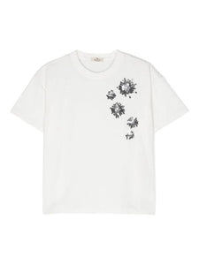 Sequin Embroidered T-shirt / Off-white