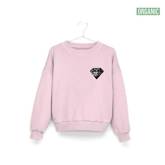 SEQUIN EMBROIDERED SWEATSHIRT-lavander