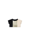 Shave Ice Crop Top - cream gold  black