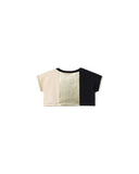 Shave Ice Crop Top - cream gold  black