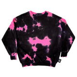 SHOCKING PINK TIE DYE Sweater / Black