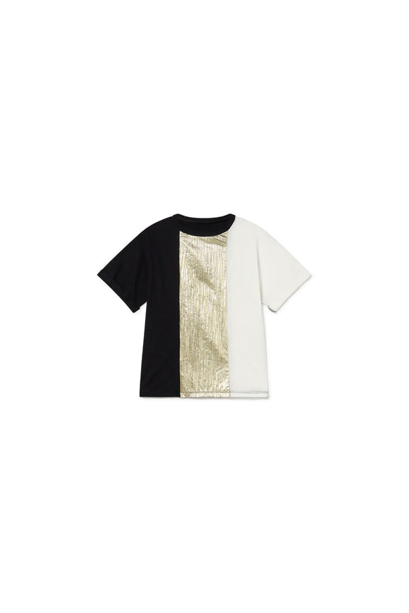 Soft Shave Ice T-shirt  Cream Gold Black