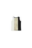 Soft Shave Ice Tank Top  Cream Gold Black