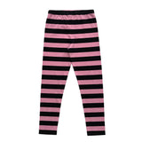 STRIPED Leggings  Black & Rose