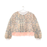 Embellished Sequined Sweatshirt / Peach