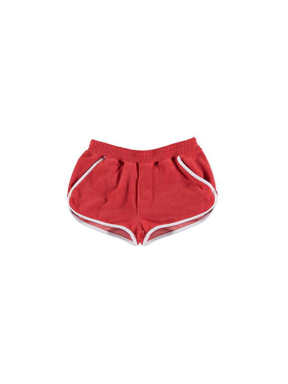 TOWEL RETRO SHORTS / red